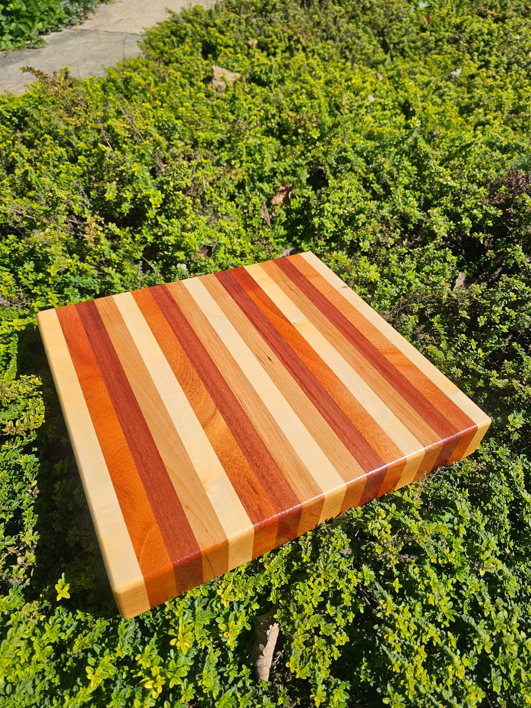 Customer photo review of DIY Cutting Board Maker Kit | Hard Maple + Cherry+ Mahogany (15 Pieces)