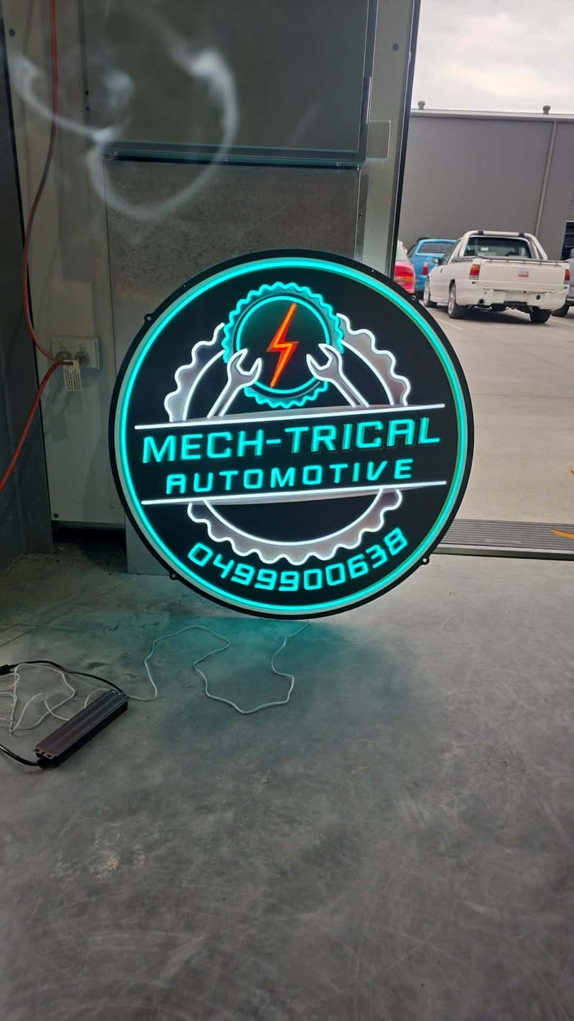 Customer photo review of MECH-TRICAL AUTOMOTIVE | LED Neon Sign (outdoor use)