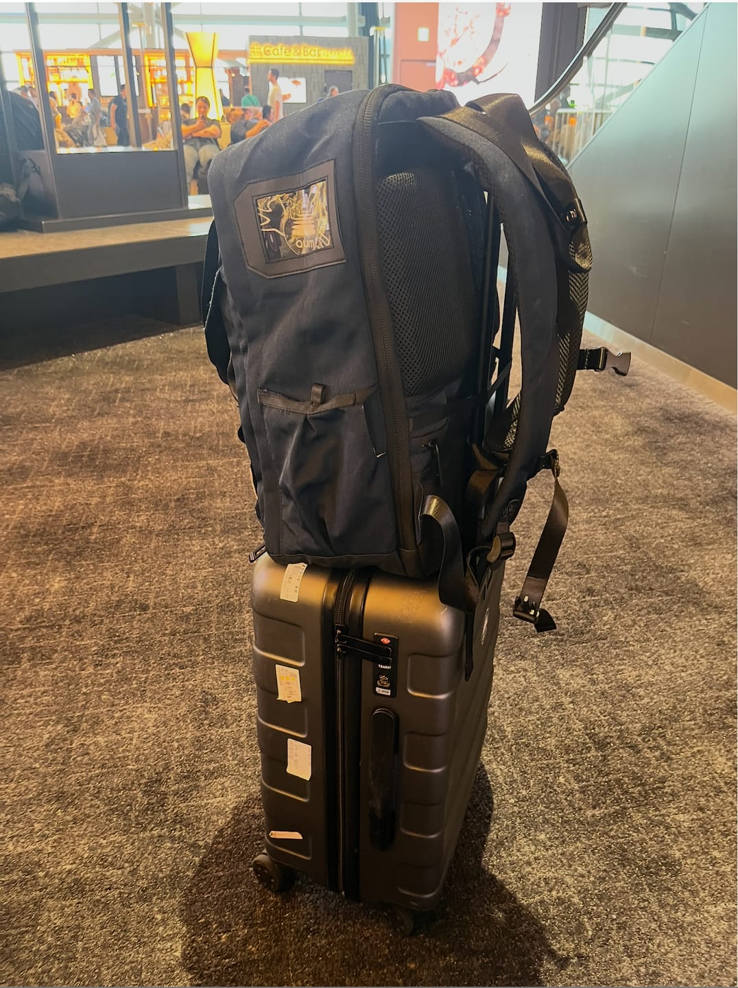 Customer photo review of Memphis 30L Carry On Travel Backpack ♻️ - 45x36x20 cm