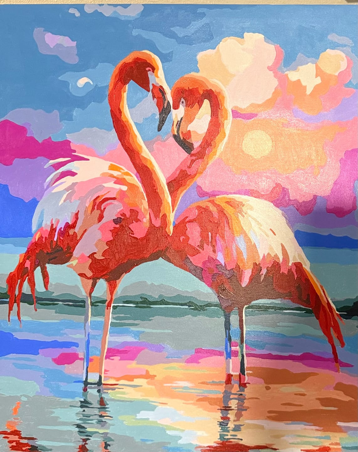 Customer photo review of Sunset Flamingos