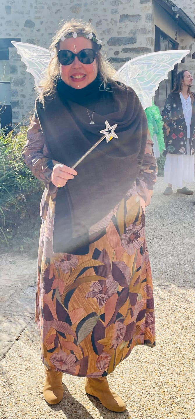 Customer photo review of Robe Armande – Satin de coton Jardin d'automne
