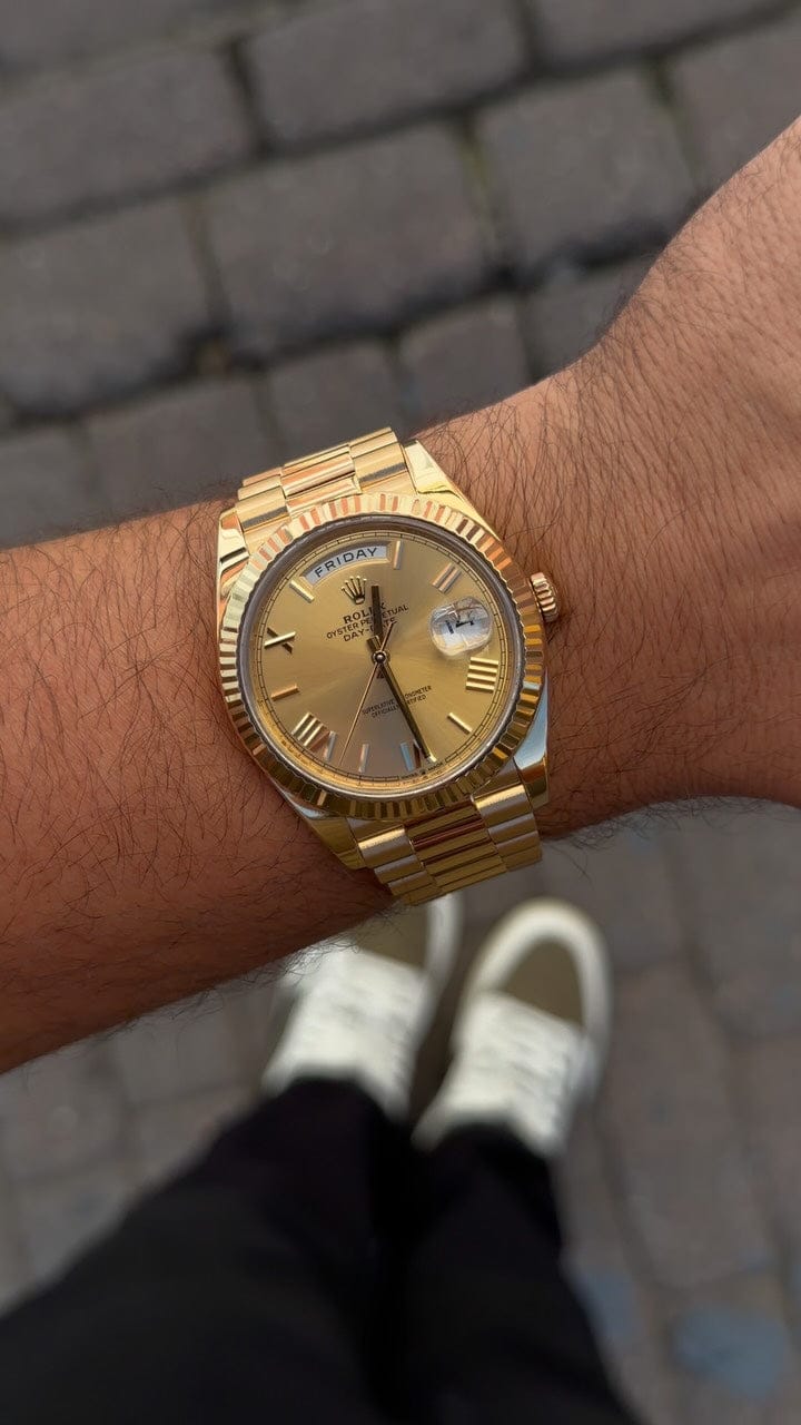 Customer photo review of Day-Date 40mm Yellow Gold Champagne Roman Dial m228238-0006