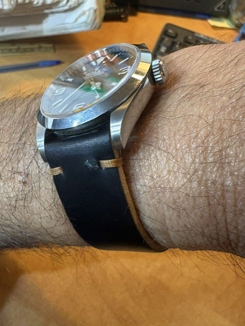 Customer photo review of Build Your Own Hudson Leather Watch Strap