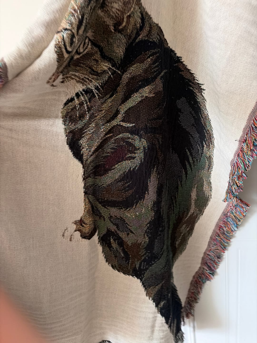 Customer photo review of Custom Heirloom Pet Throw Blanket
