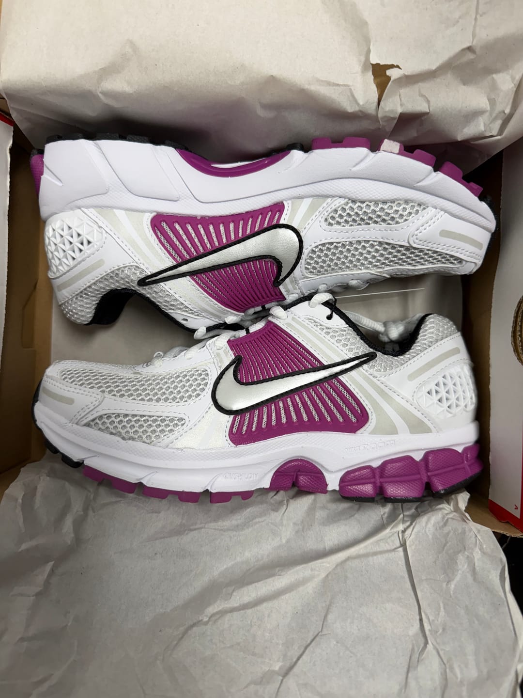 Customer photo review of Nike Zoom Vomero 5 'White/Hot Fuchsia' Women's