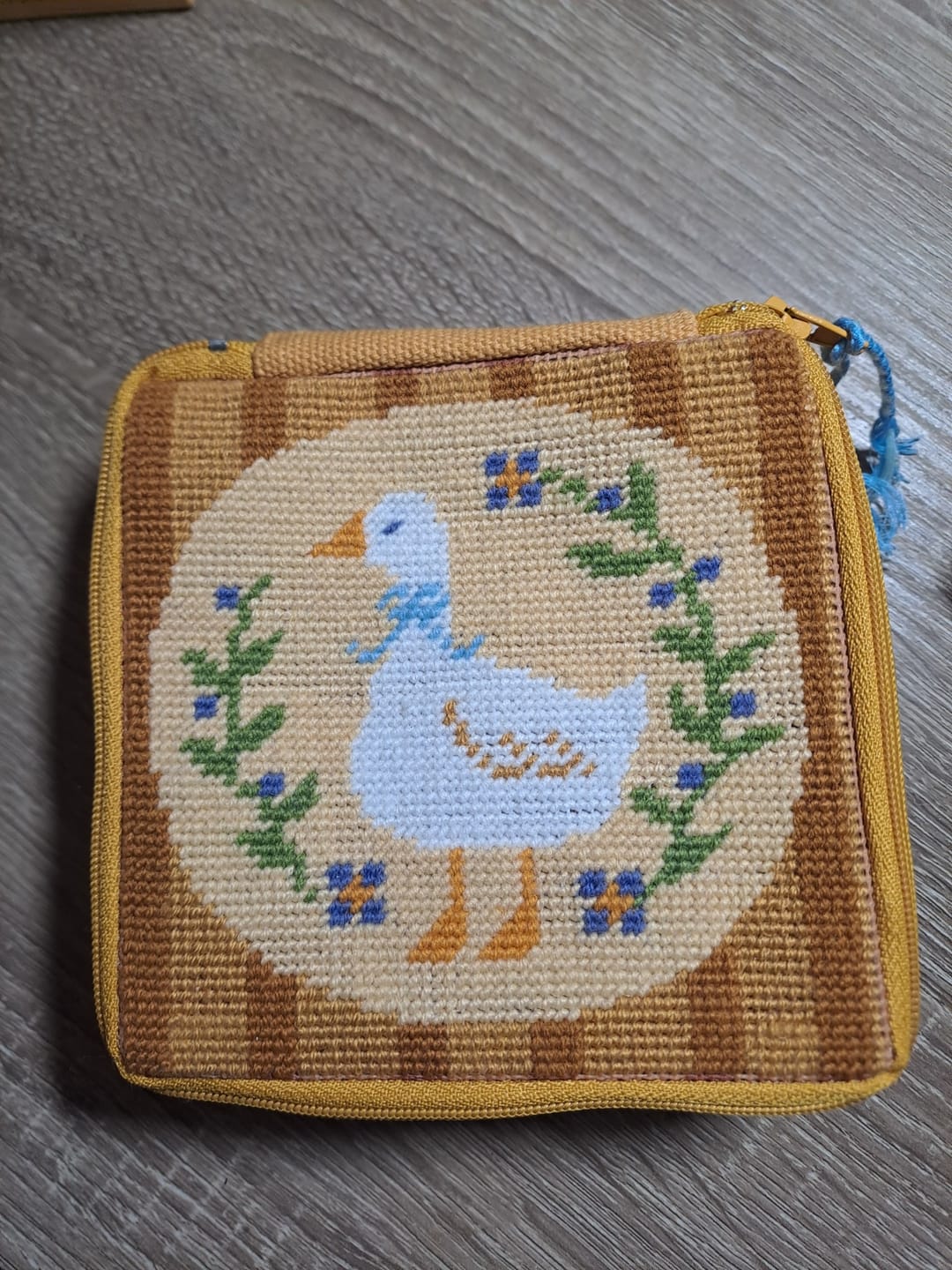 Customer photo review of Duck, Duck, Goose - Needlepoint Pouch Kit