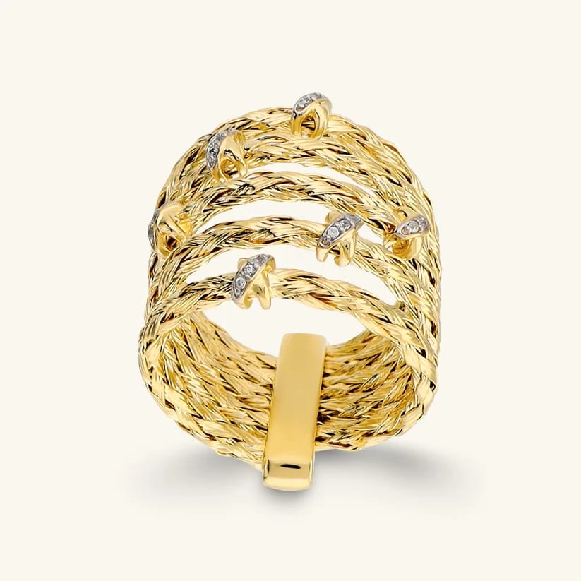 Customer photo review of Anello Multifilo Texture Corda Diamantata con Cubic Zirconia