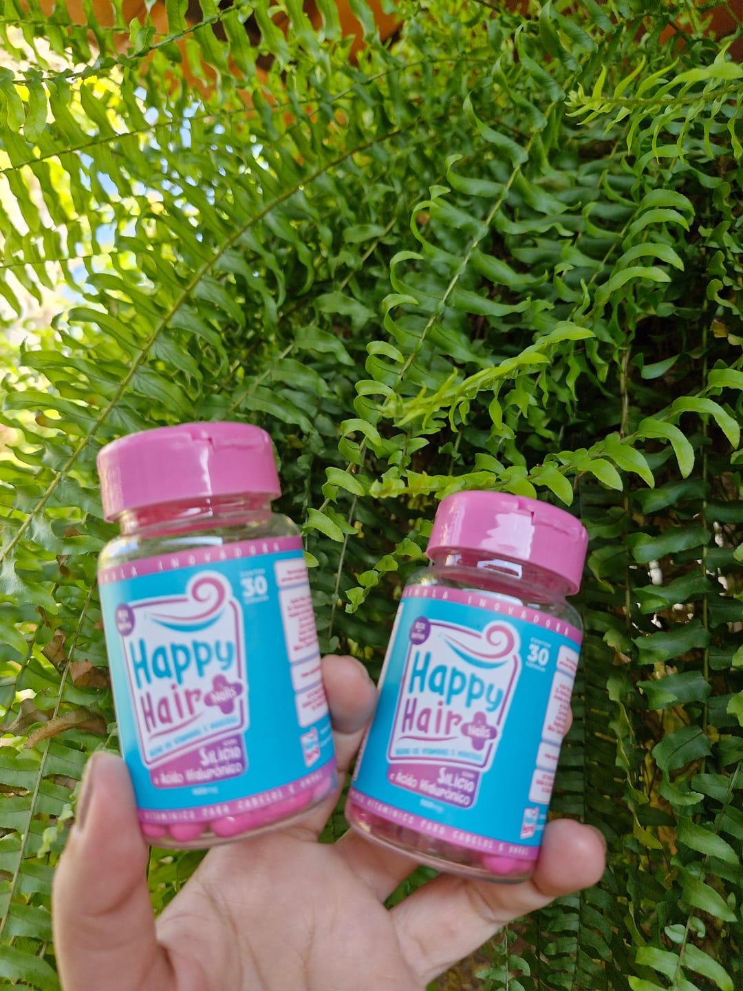 Customer photo review of Happy Hair 6 Potes + 6 Potes Grátis (Total 12 Potes)