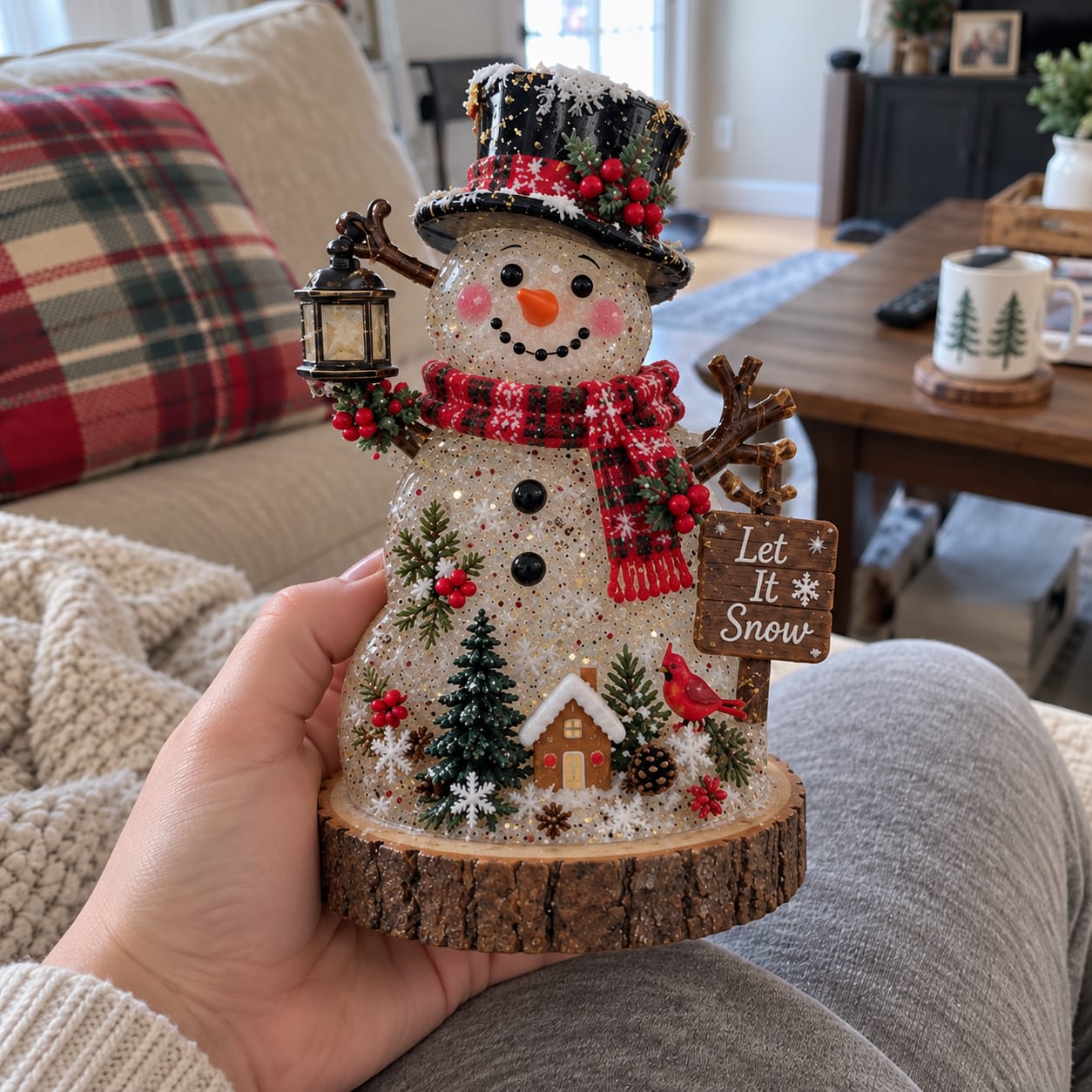 Customer photo review of Resin Christmas Tree Night Light DIY Kit, 2026 New Holiday Craft Gift, Glowing Christmas Tree with Mold, Lights and Charms
