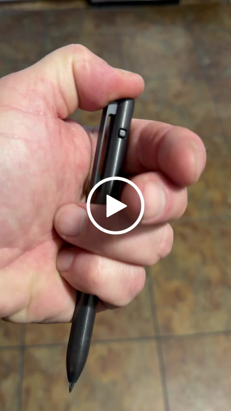 Customer video review of Tactile Turn Side Click Pen - DLC Titanium, Standard, Machined in USA (Side Click DLC Standard)