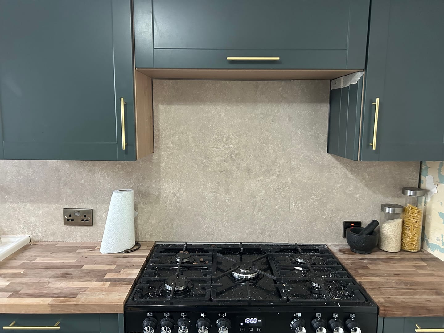 Customer photo review of Premium Beige Concrete Matt Shower Wall Panel - 1M x 2.4M