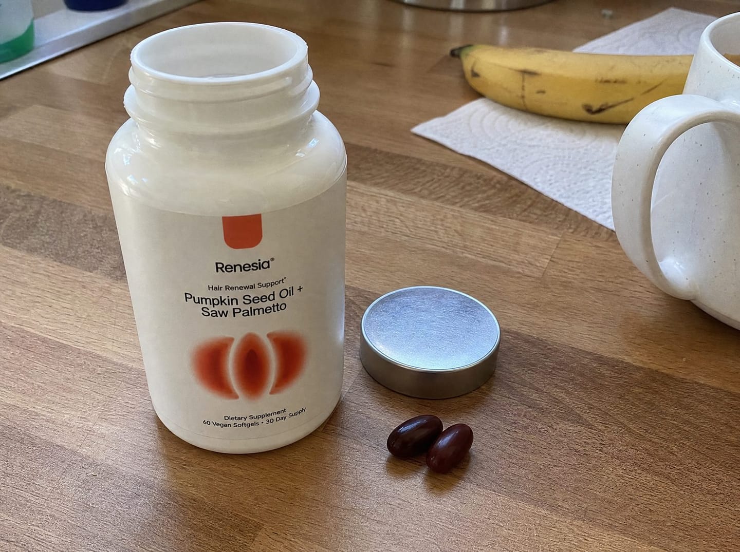 Customer photo review of Pumpkin Seed Oil & Saw Palmetto Hair Renewal Complex