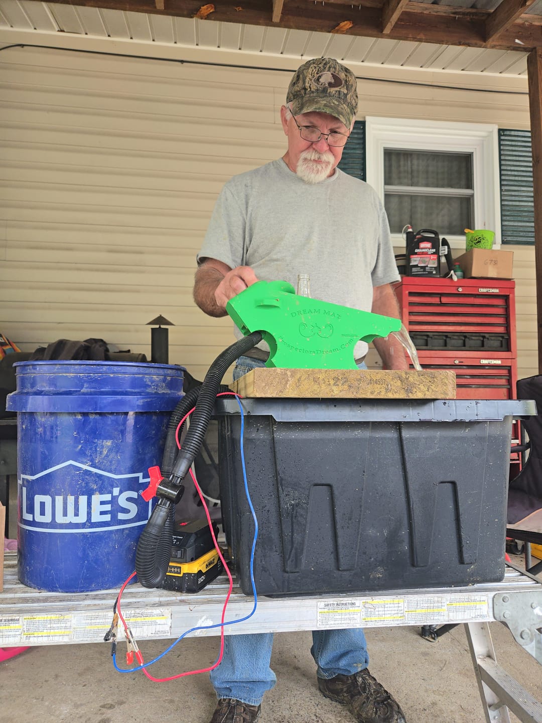 Customer photo review of Gold Clean Up Buddy - 12V Kit (500gph) - Dream Mat Exclusive Sluice Box | Gold Prospecting Equipment