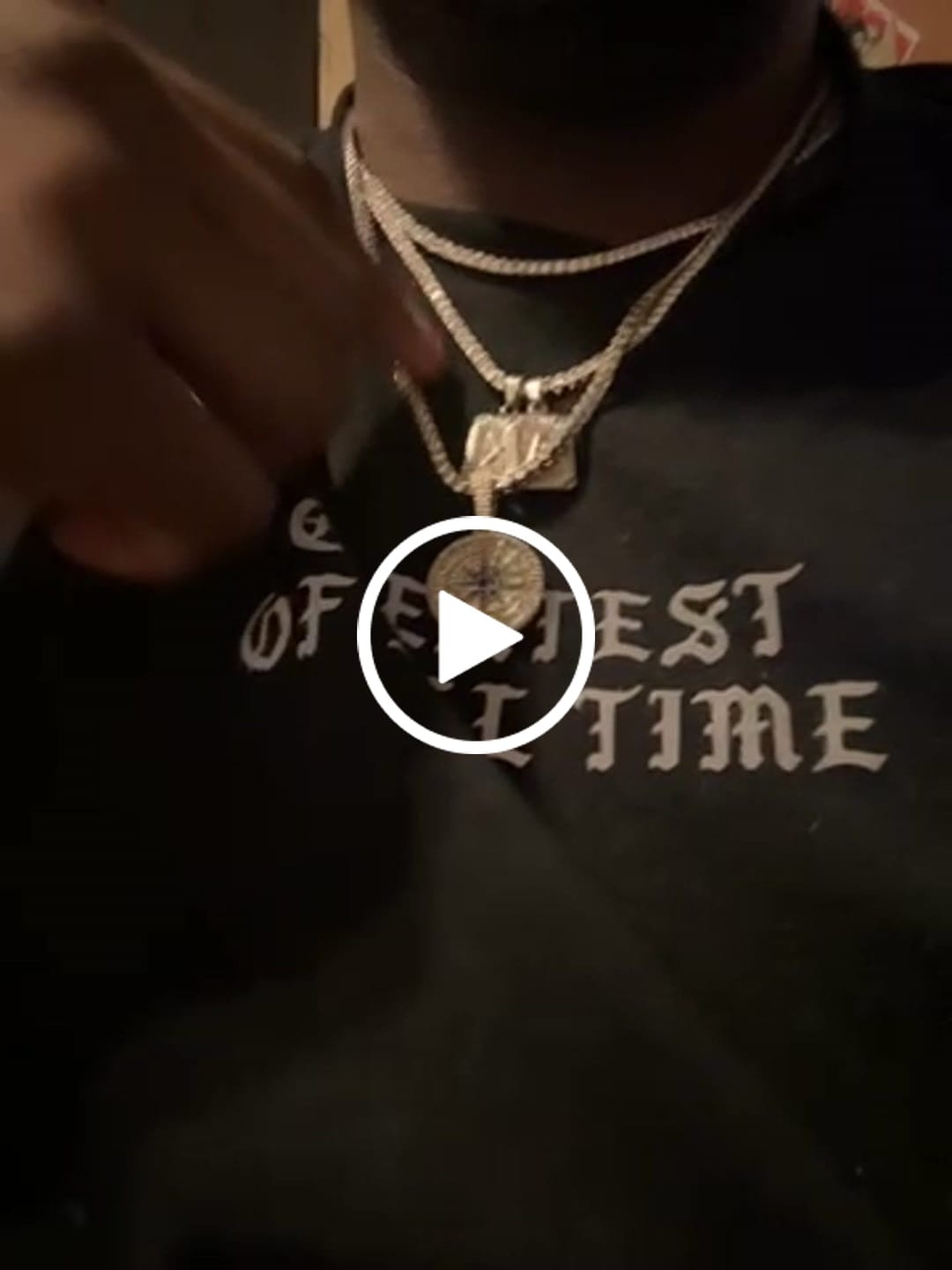 Customer video review of Iced Compass Pendant - White Gold