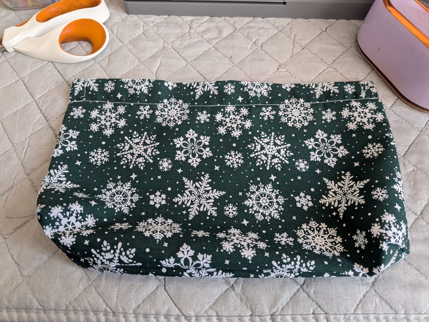 Customer photo review of All Over Snowflakes Polycotton Fabric