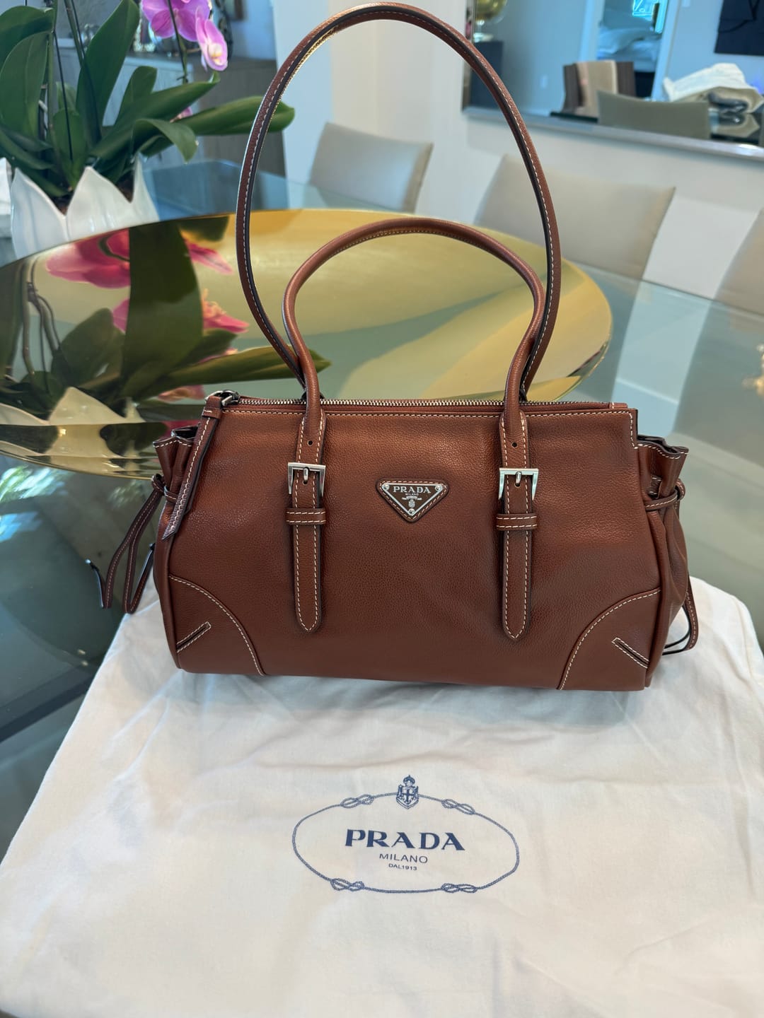 Customer photo review of Prada 2026 Soft Medium Shoulder Bag 33cm Calfskin