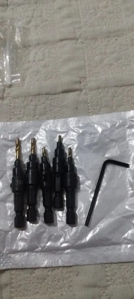 Customer photo review of Countersink Drill Bit Set for #5–#12 Screws, 5-Piece