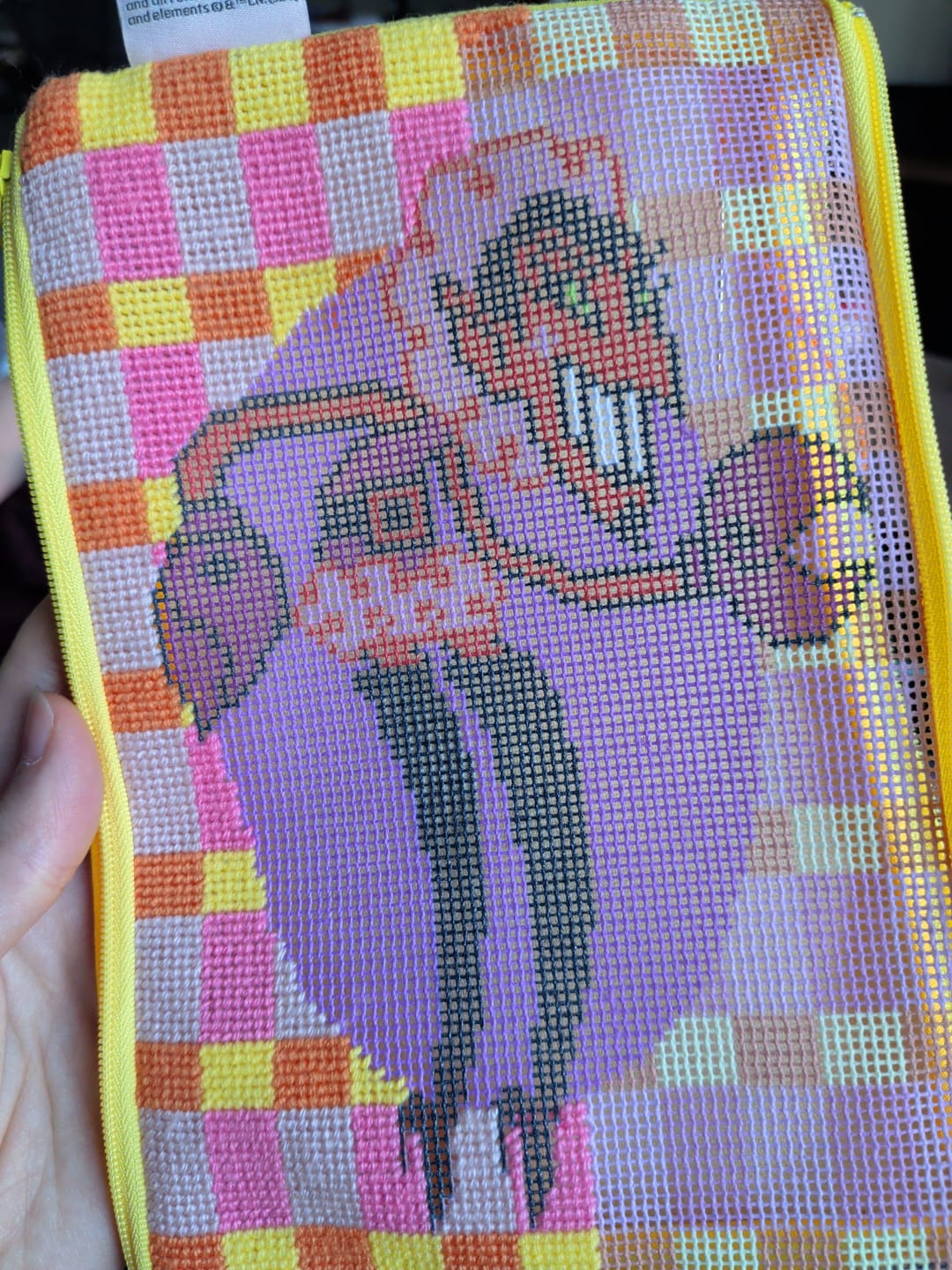 Customer photo review of HIM - Needlepoint Pouch Kit