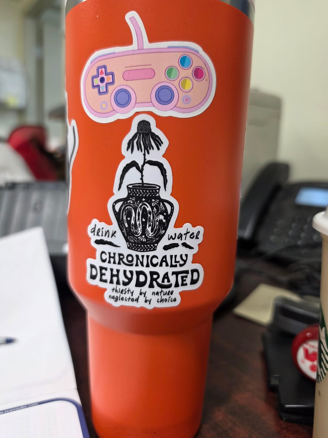 Customer photo review of Chronically Dehydrated Sticker