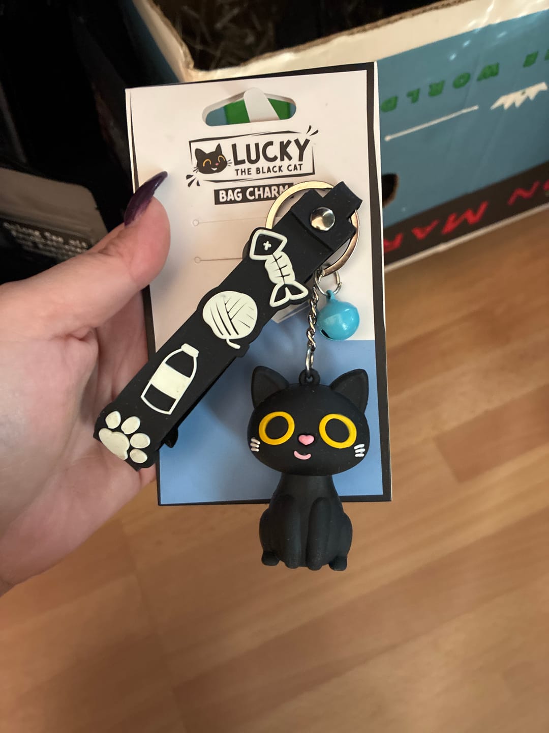 Customer photo review of Schwarze Katze 3D Taschenanhänger Lucky