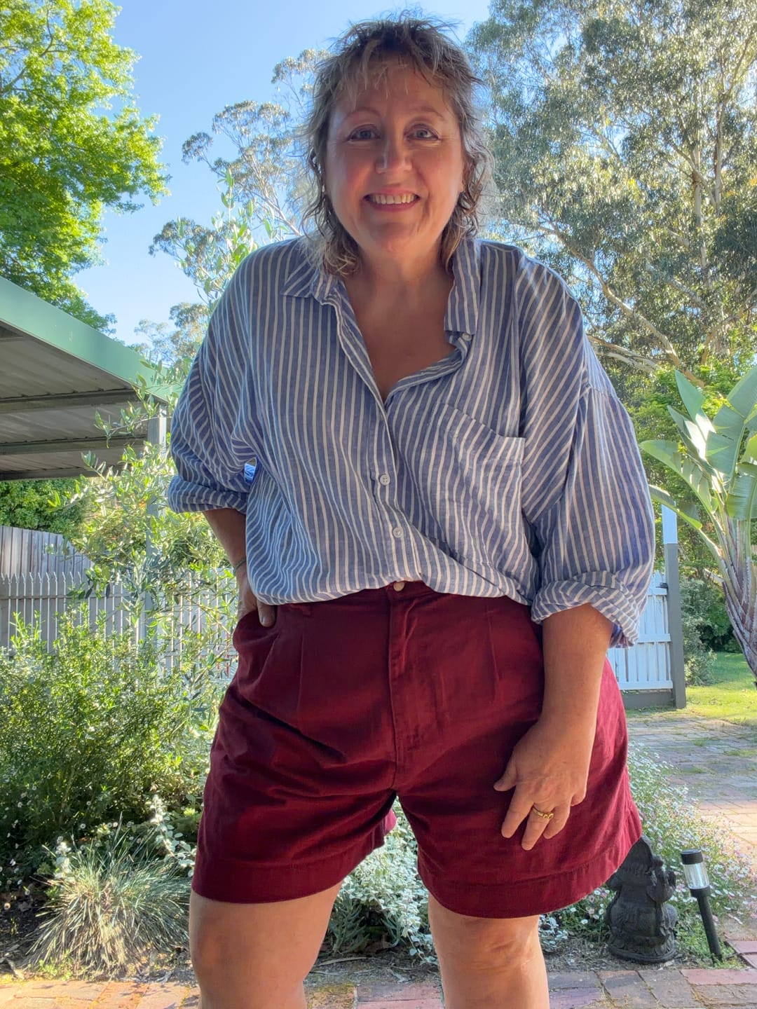 Customer photo review of Gunnee Shorts - Burgundy