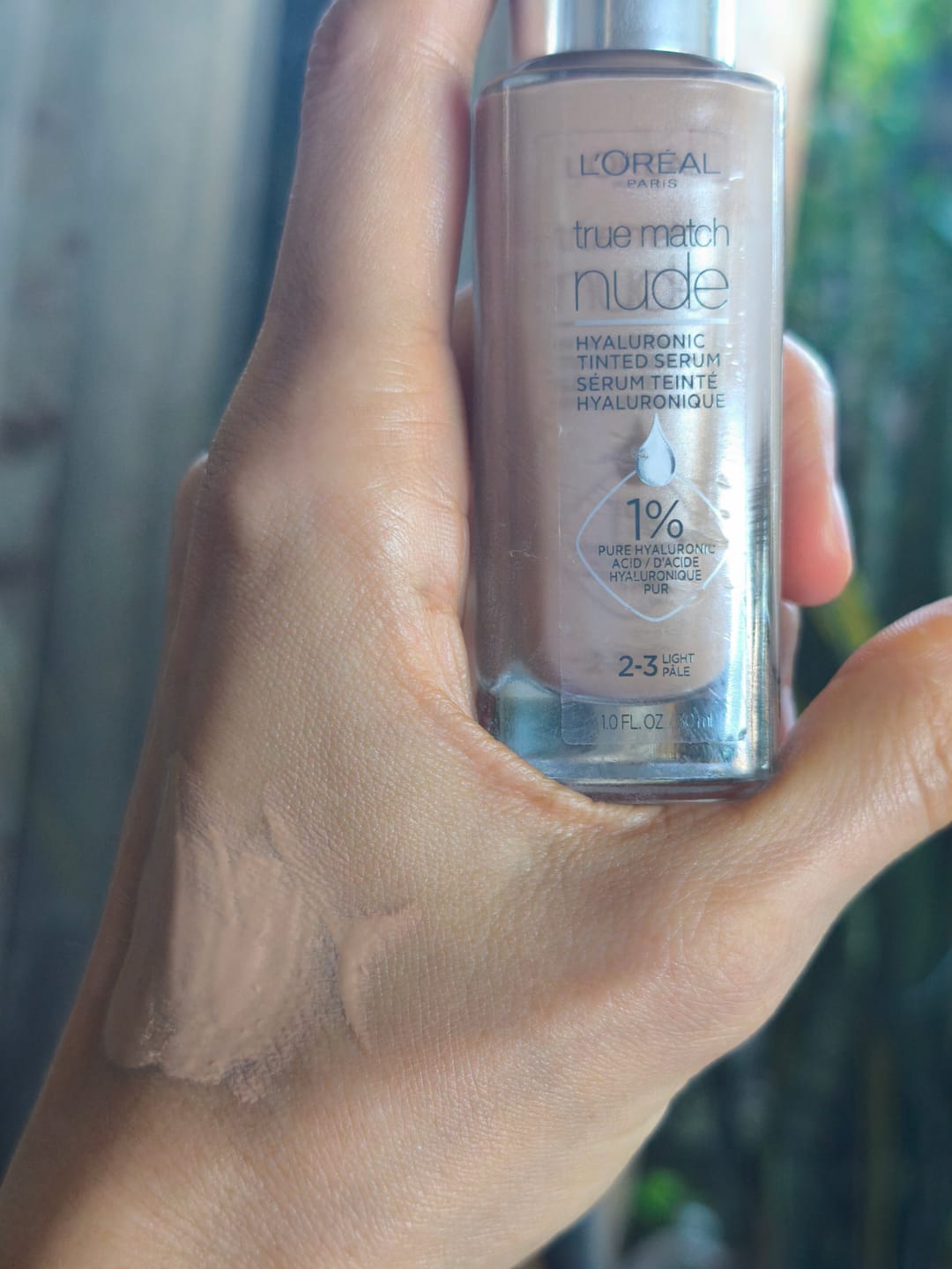 Customer photo review of True Match Nude Hyaluronic Tinted Serum