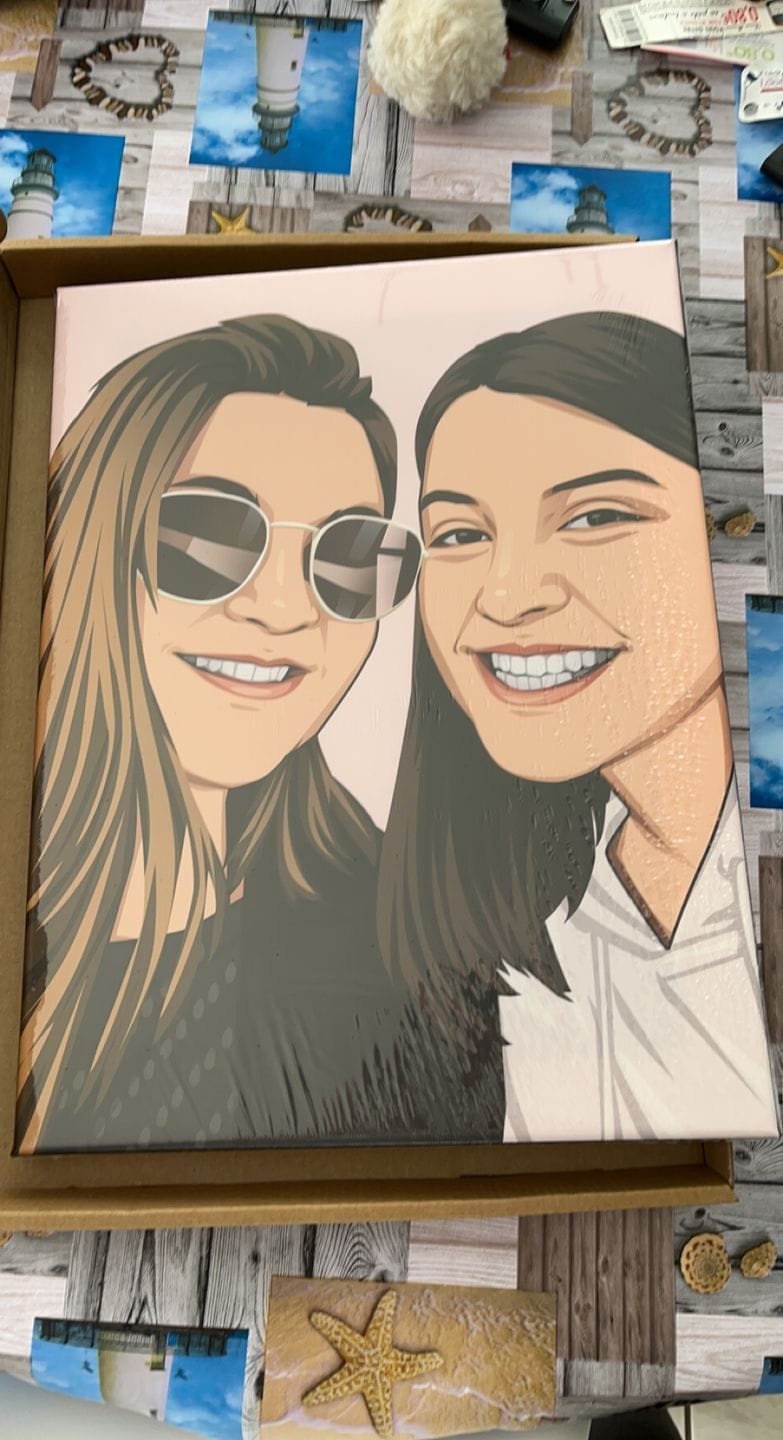 Customer photo review of Portrait Pop-Art (Sur Toile)