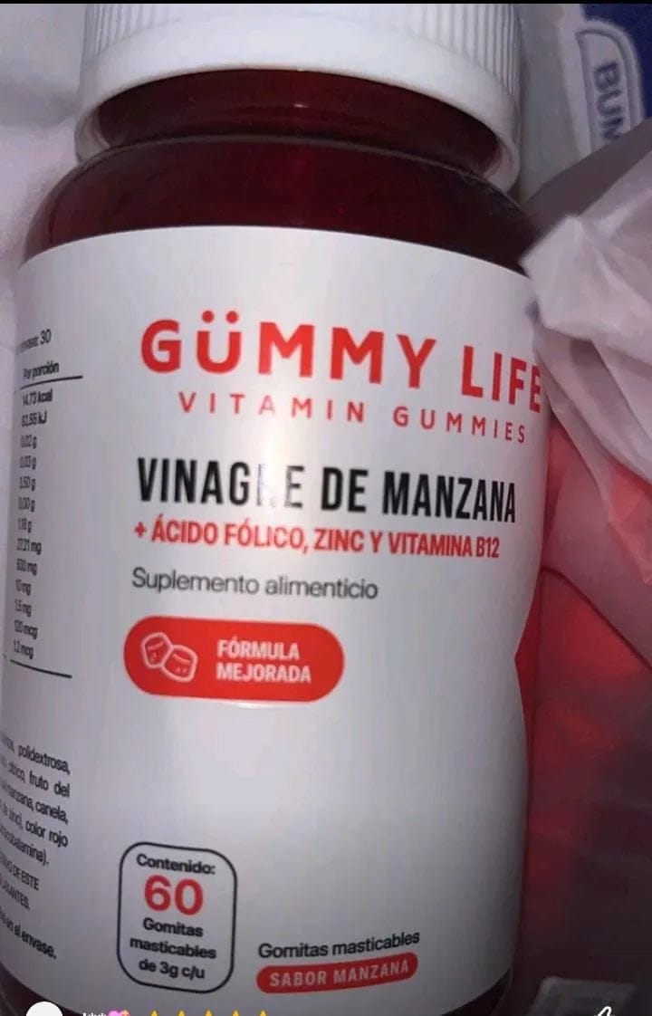 Customer photo review of GOMITAS DE VINAGRE DE MANZANA