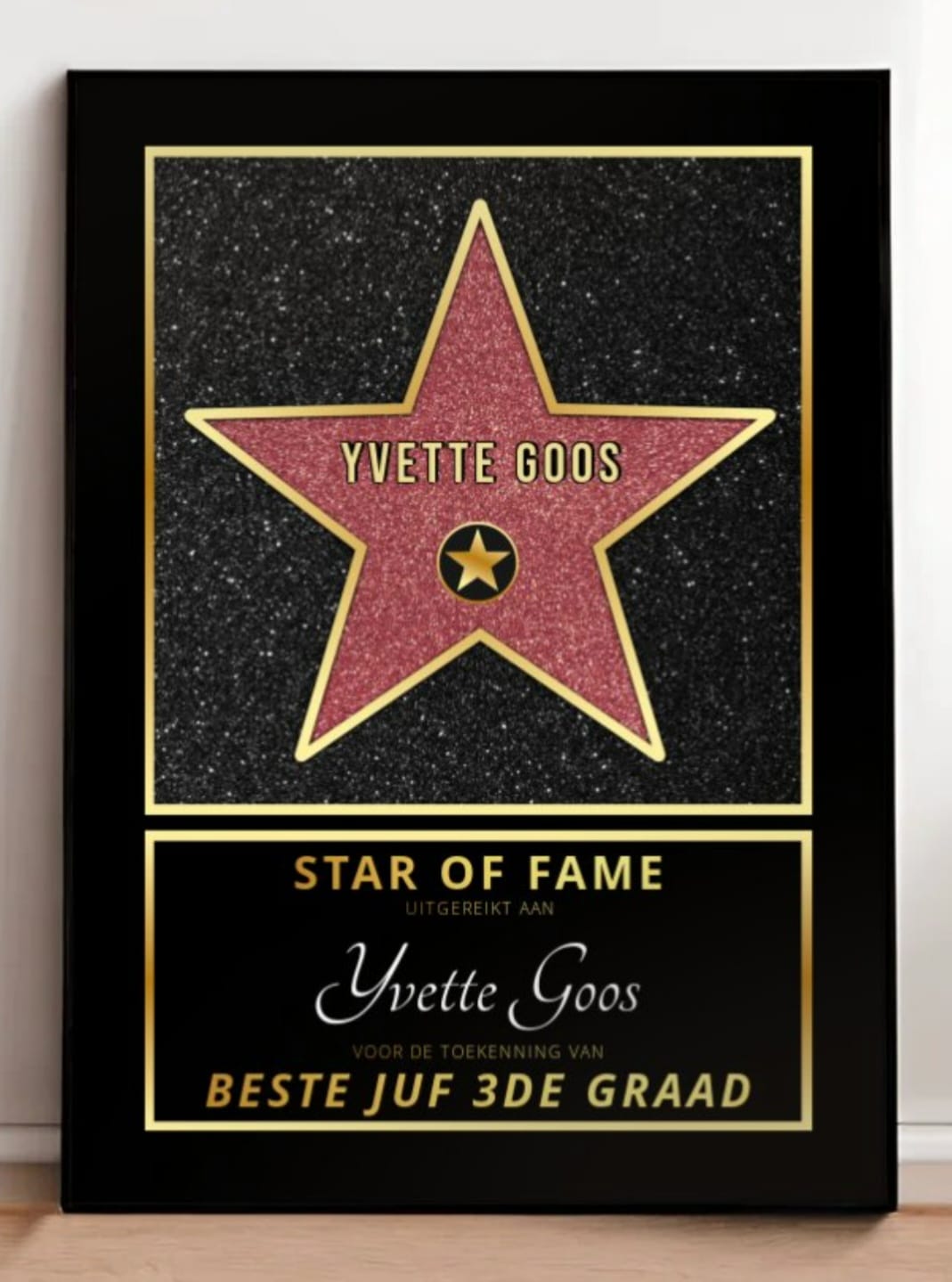 Customer photo review of Gepersonaliseerde poster - Star of fame