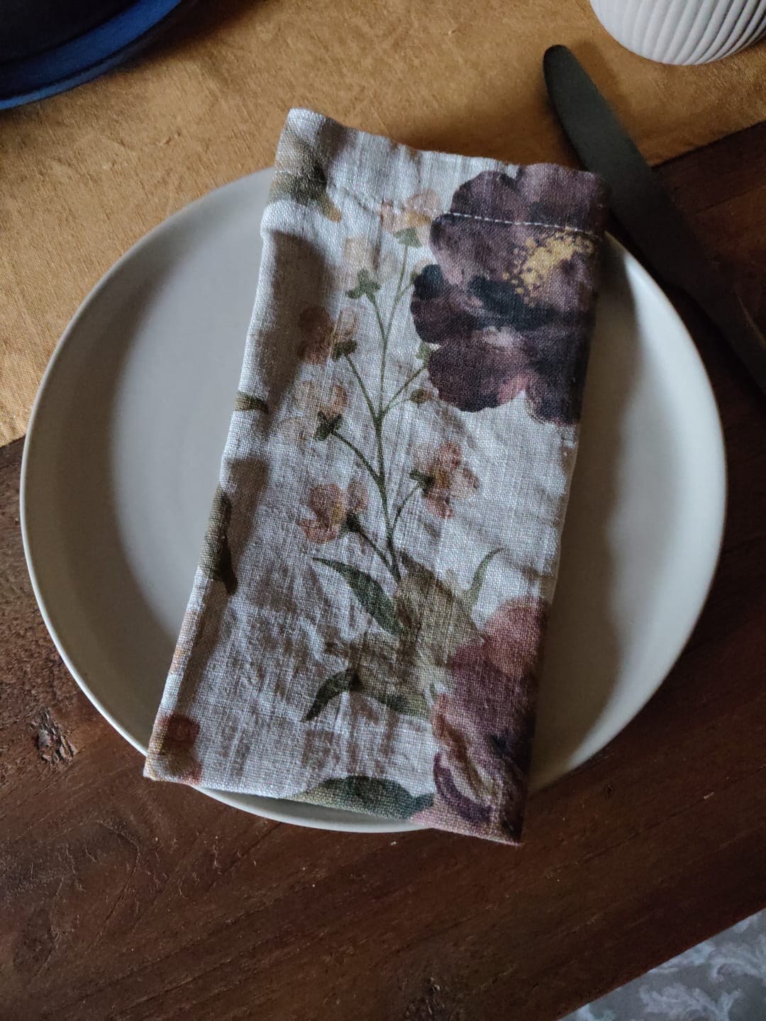 Customer photo review of Leinenservietten im 2er-Set, Vintage Roses