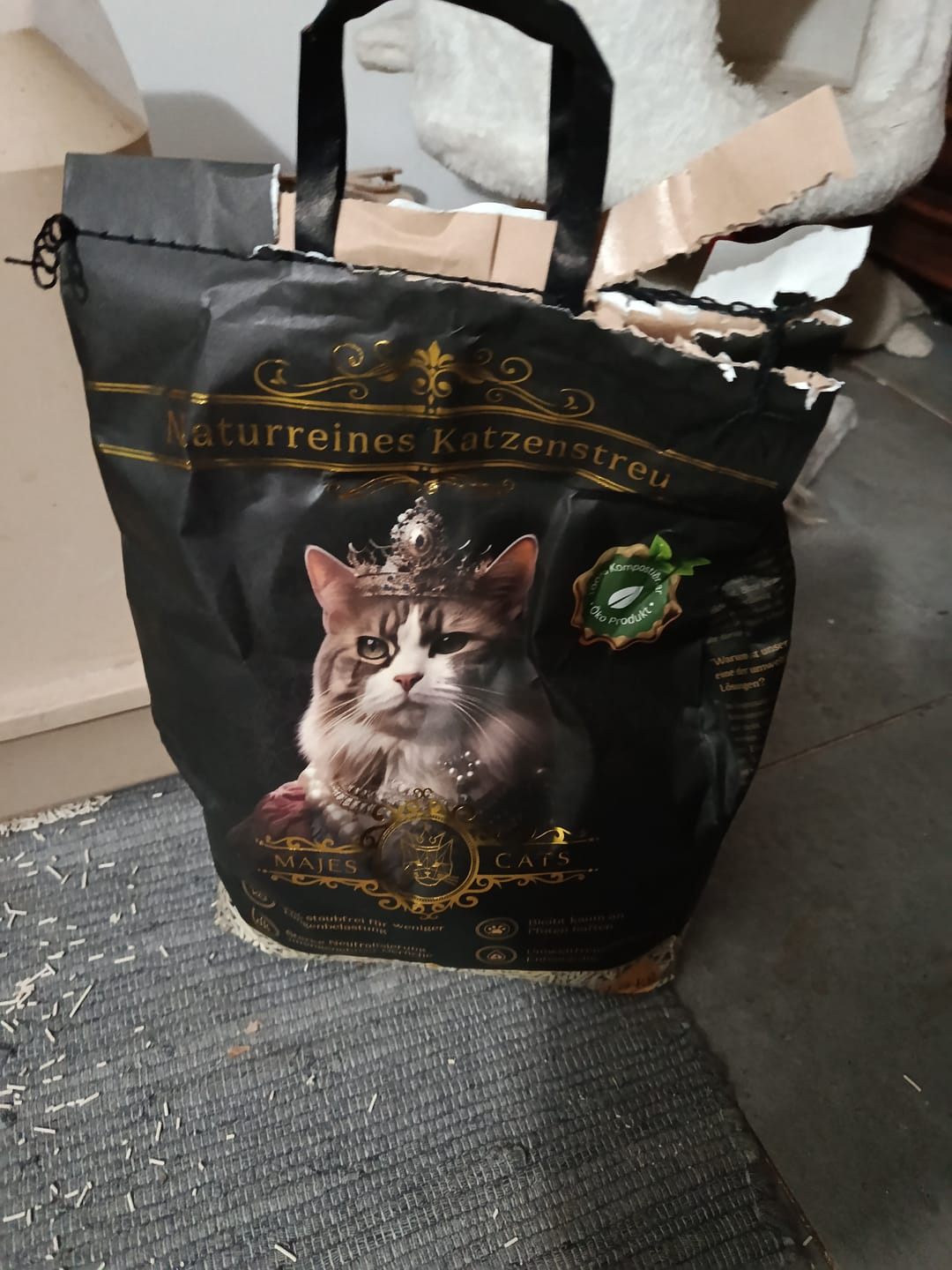 Customer photo review of Naturreines Katzenstreu