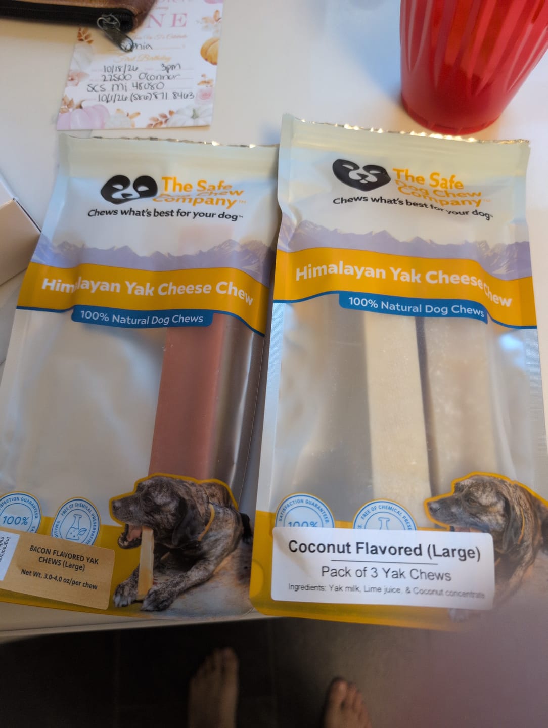Customer photo review of Coconut Yak Chew — Healthy Fats, Supports Skin & Coat Health