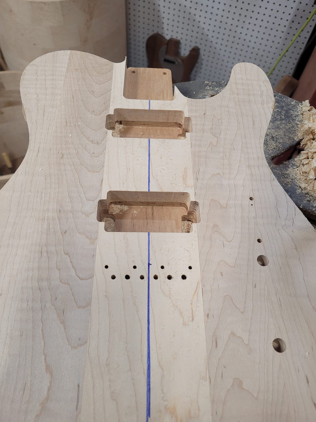 Customer photo review of African Mahogany Guitar Body Blank - 21" x 13-3/4" x 1-7/8" (Single Piece) #706