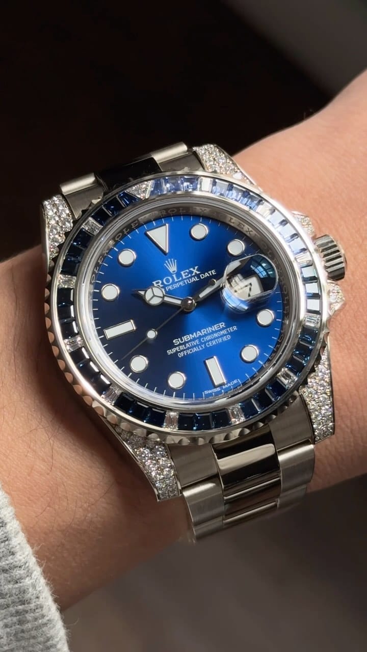 Customer photo review of Submariner Date 40mm 116659SABR White Gold Blue Dial Sapphire Diamond Bezel