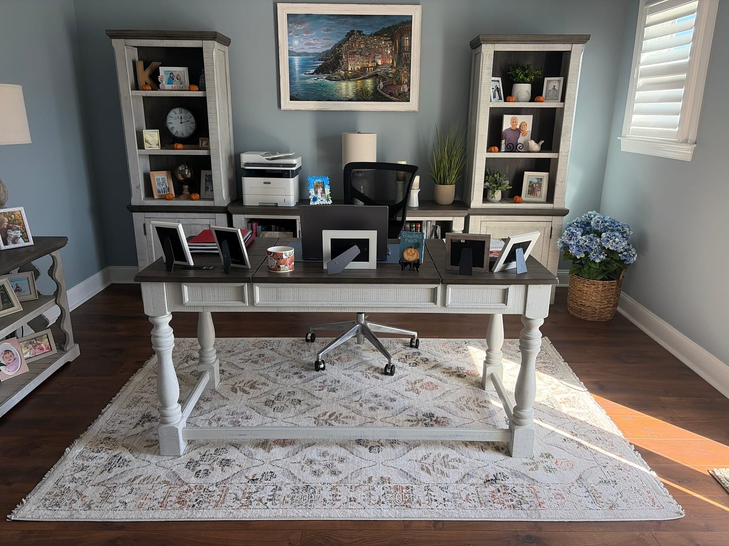Customer photo review of Alara Vintage Garden Floral Washable Cream Rug