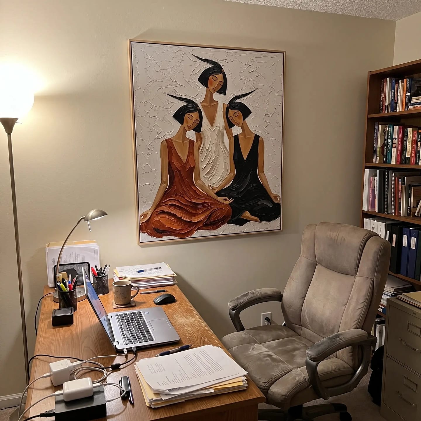 Customer photo review of Portrait Art Three Companions in Quiet Repose #PR413