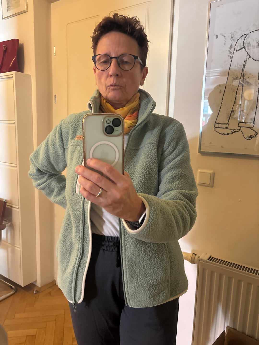 Customer photo review of Damen Sherpa Fleece Jacke