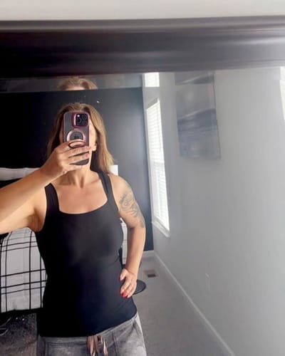 Customer photo review of FreeForm 3-in-1 – The Top That Replaces Your Bra | Supportive Comfort Top with Built-In Bra