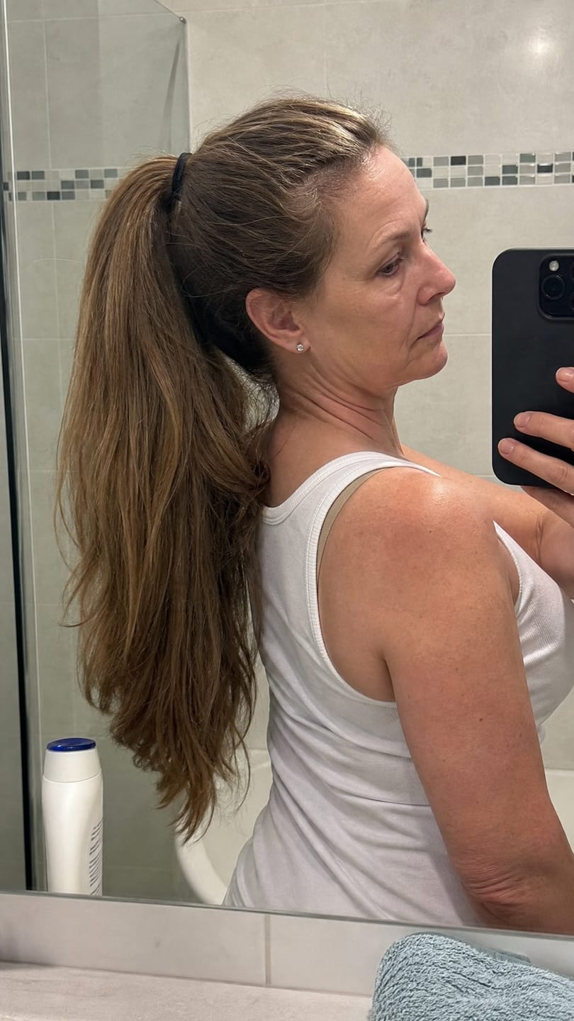 Customer photo review of Pumpkin Seed Oil & Saw Palmetto Hair Renewal Complex