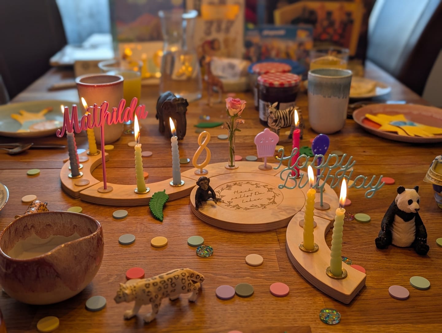 Customer photo review of YEY! Let's Party Spiral Kerzen smokey gelb Mix 1,2x10cm 10 Stück