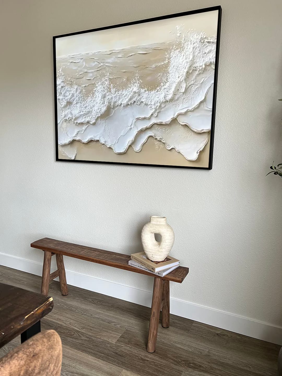 Customer photo review of Ocean And Sky Textured Painting Canvas #OS010