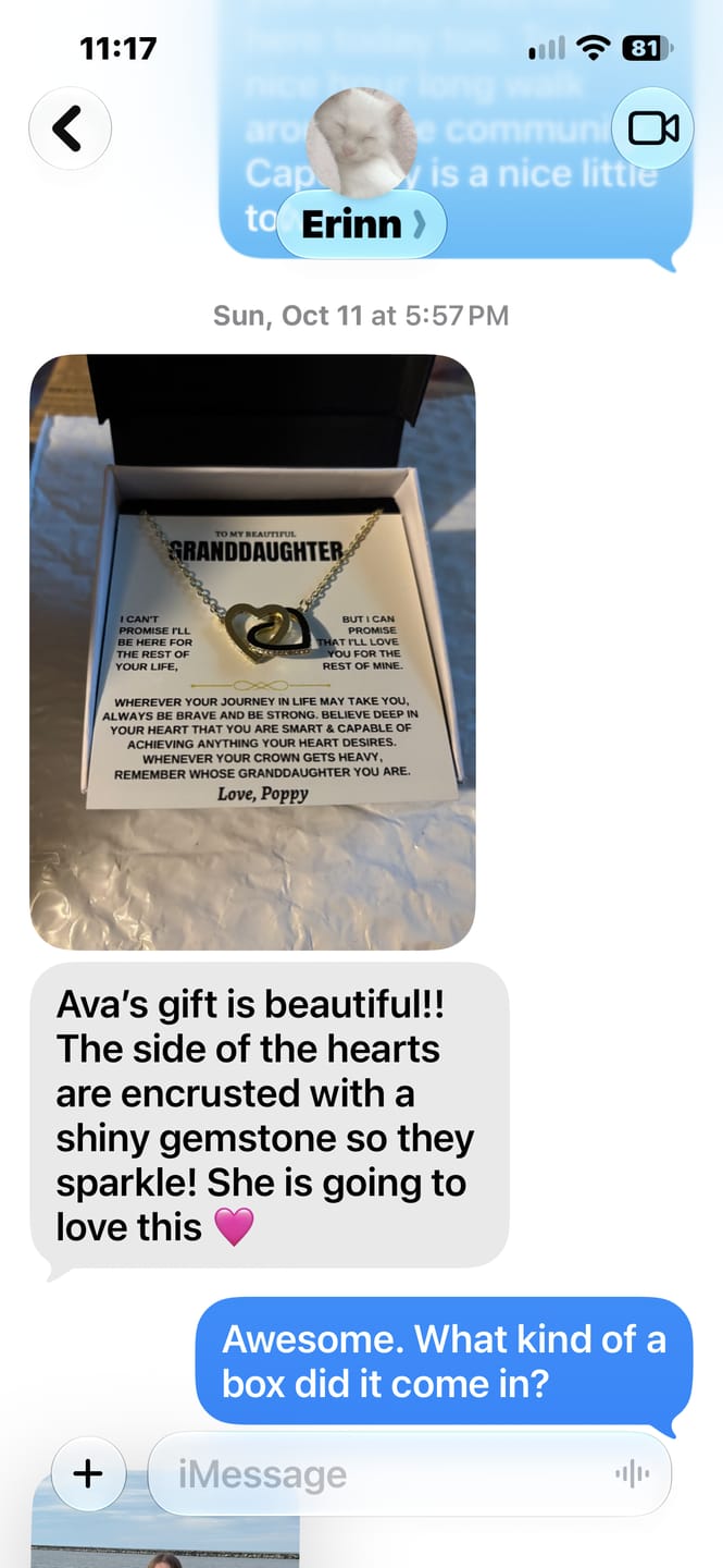 Customer photo review of To My Granddaughter - Forever Linked Hearts - Gift Set - SS117