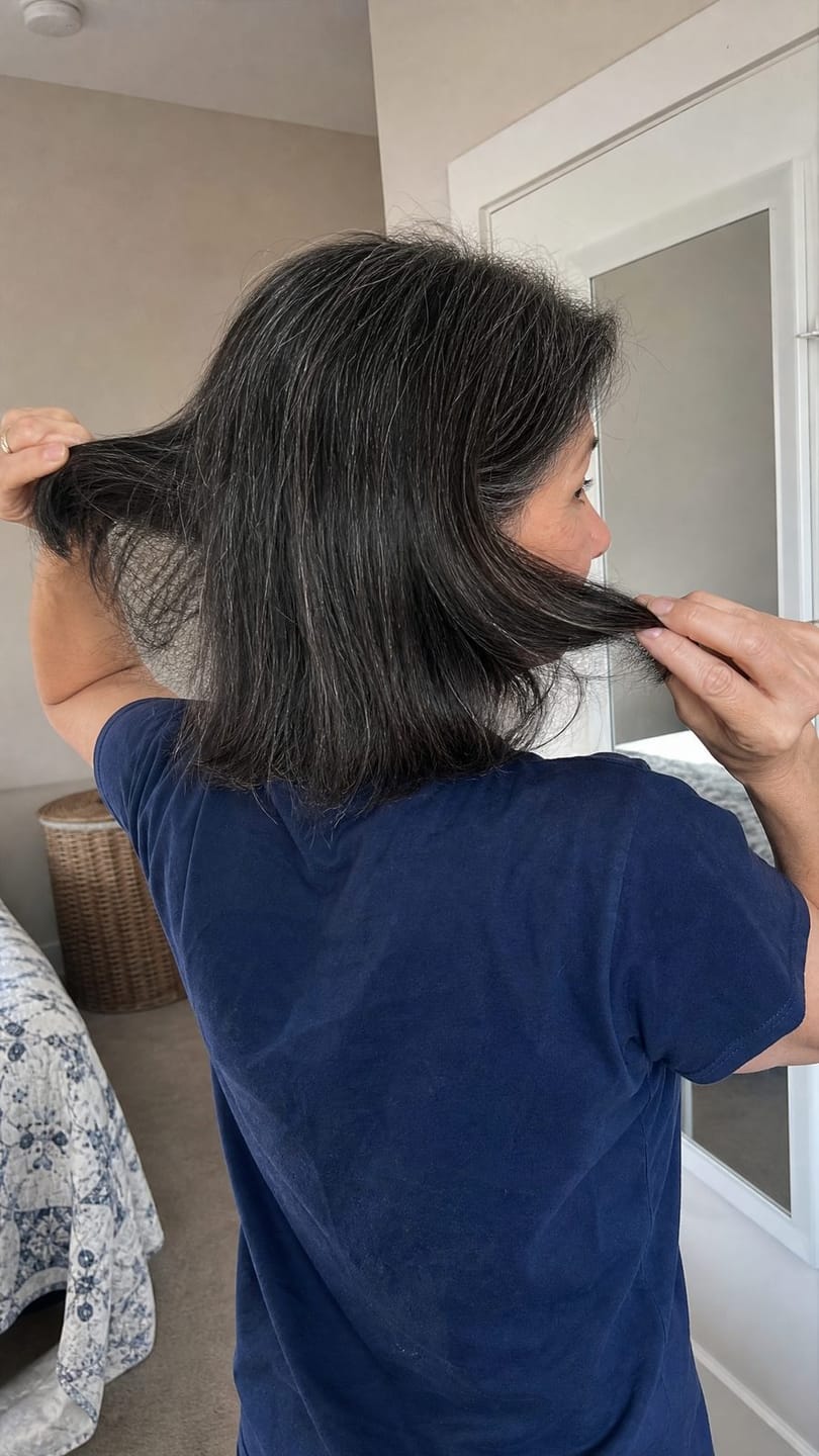 Customer photo review of Pumpkin Seed Oil & Saw Palmetto Hair Renewal Complex