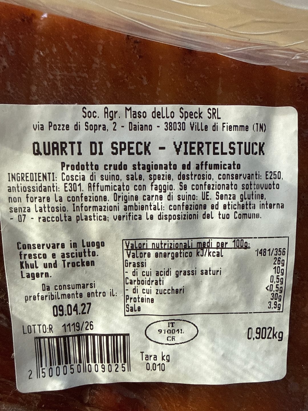 Customer photo review of Speck Tradizionale