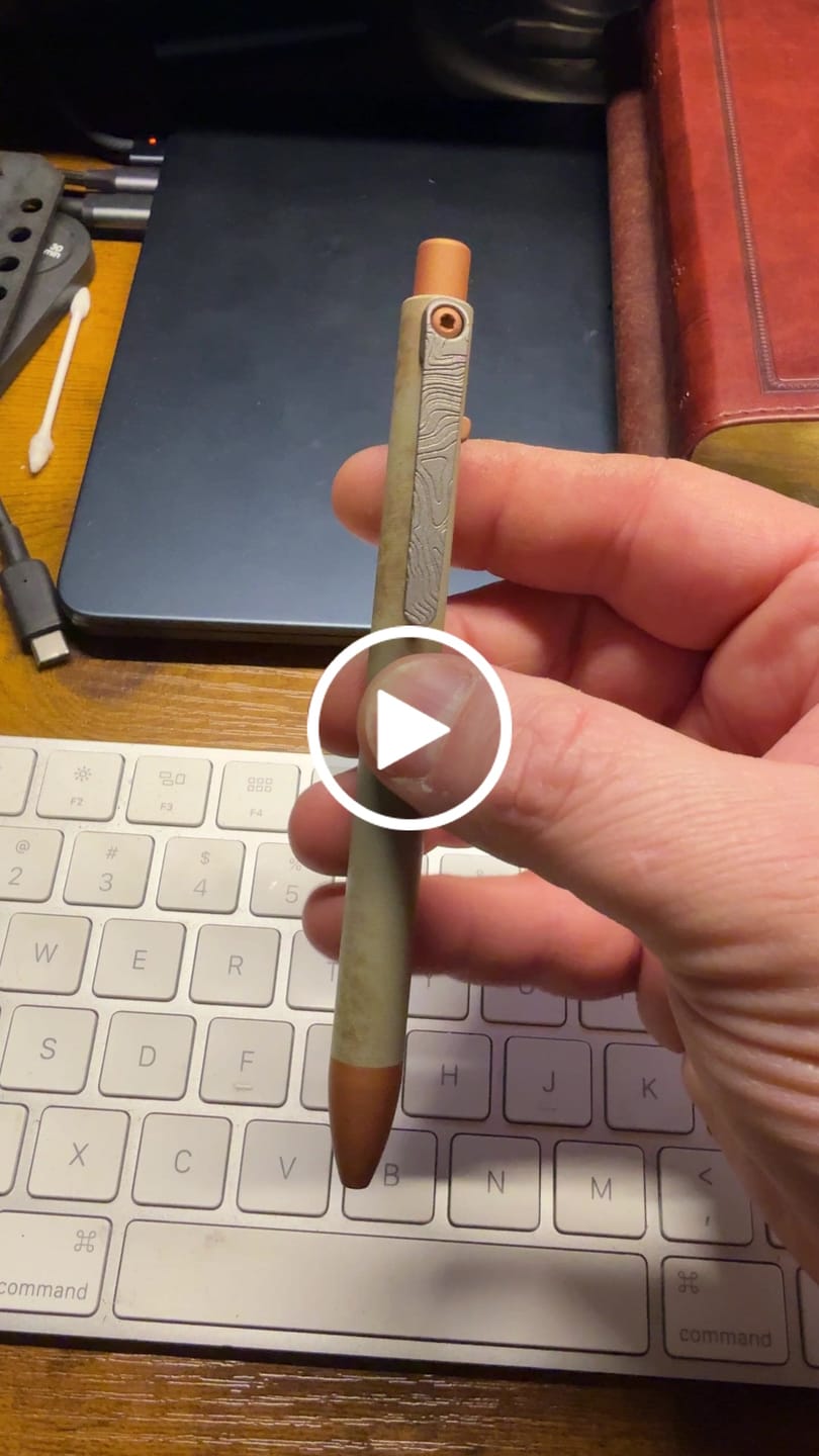 Customer video review of Tactile Turn Off Grid Side Click Pen – Short 5.1", Titanium, Sand Cerakote, Copper Accents – Seasonal Release – Made in USA