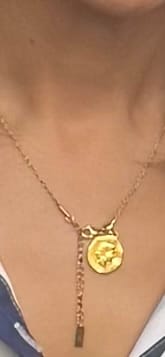 Customer photo review of Roman Coin Necklace