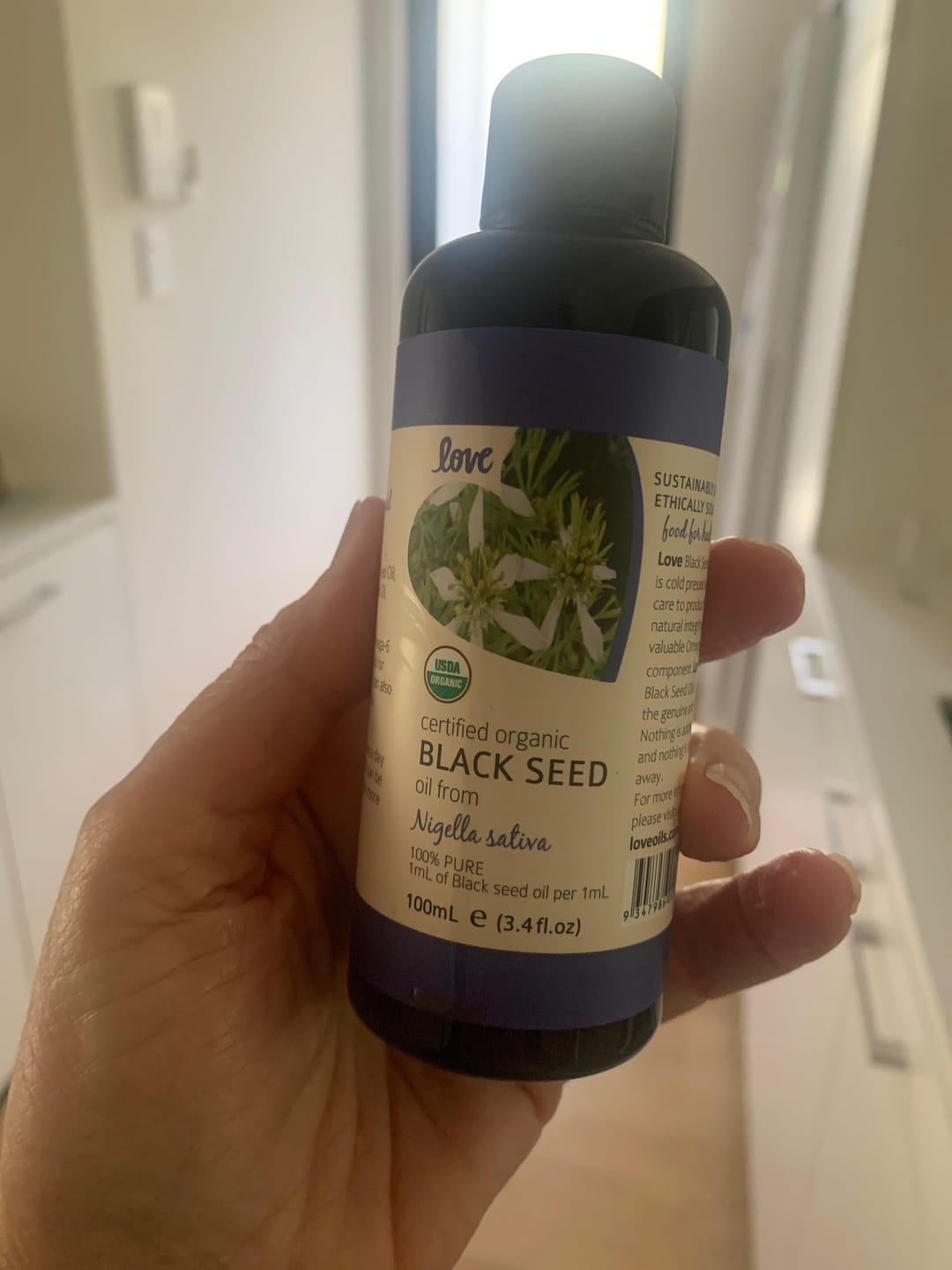 Customer photo review of Organic Black Seed Oil (100ml)