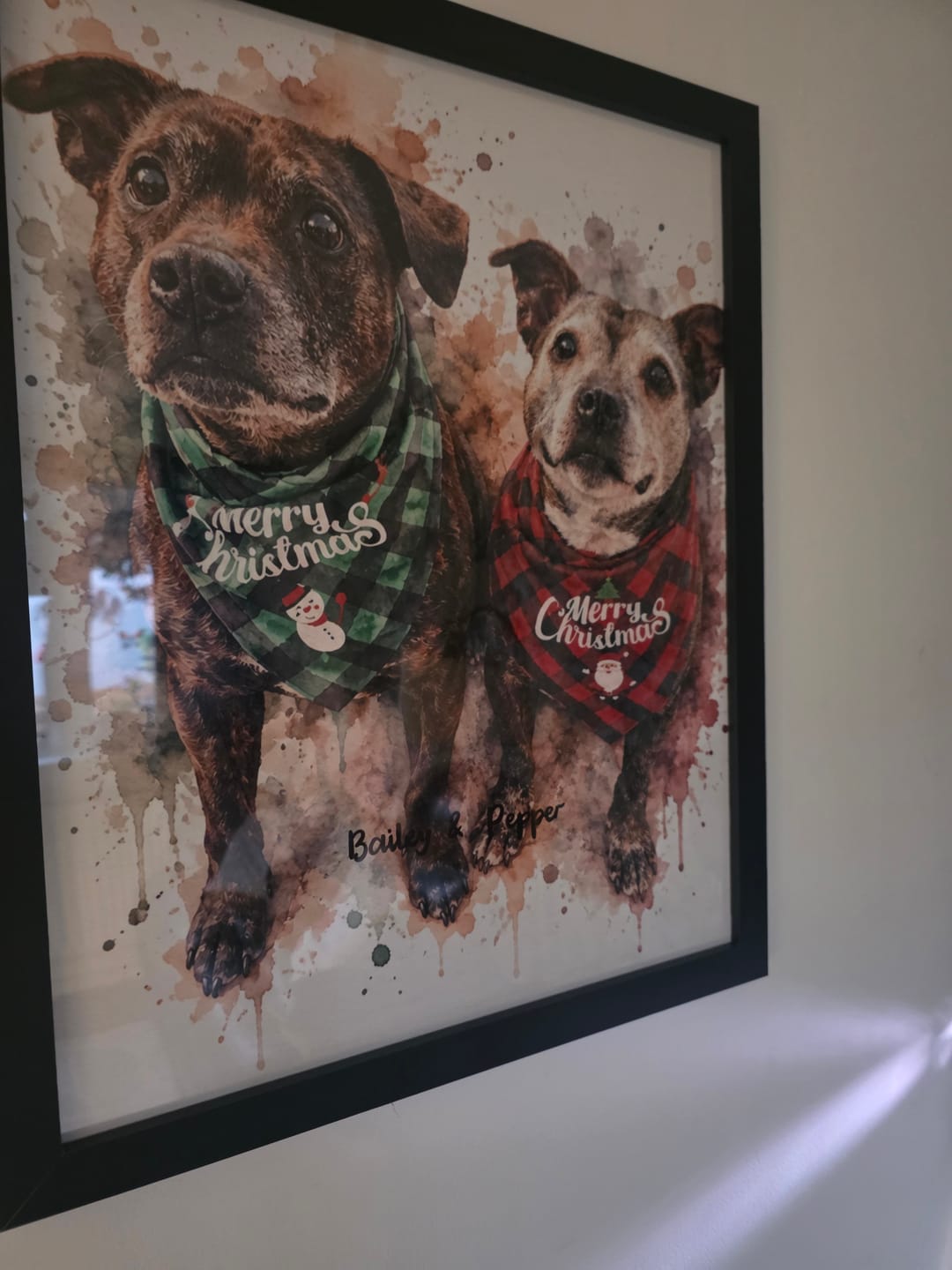 Customer photo review of Personalised Poster - Watercolour Realistic Portrait