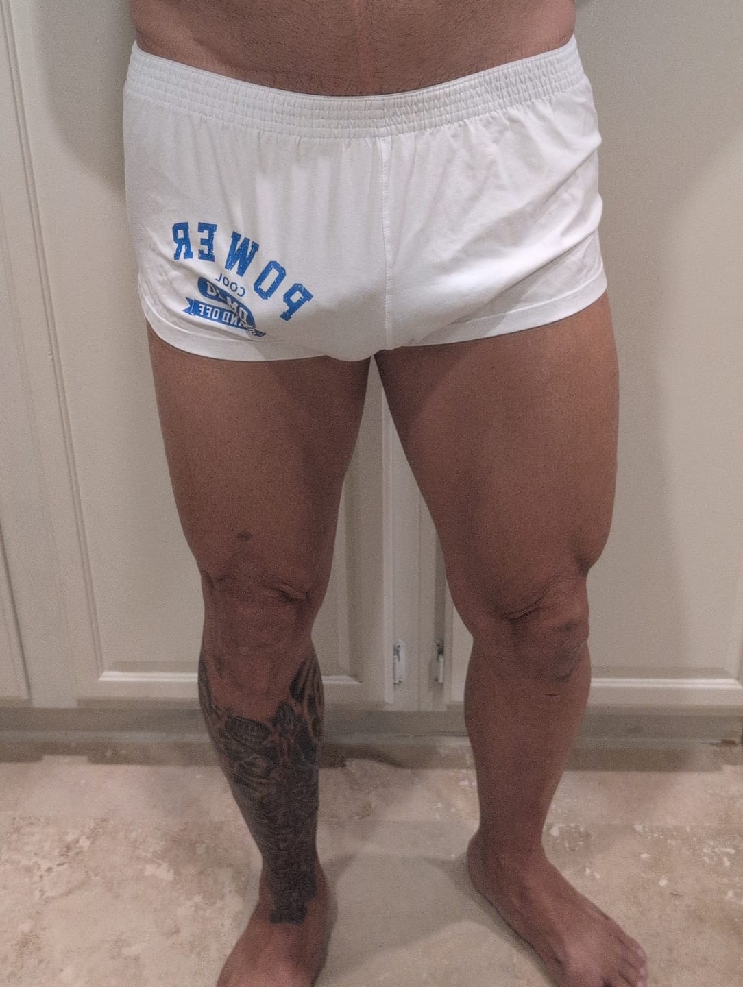 Customer photo review of 2-pack Men's DM Printed Lettering Low Waist Sexy Cotton Boxer Shorts