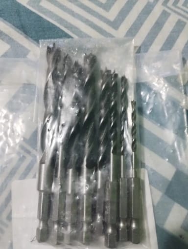 Customer photo review of Brad Point Drill Bit Set, 3–10mm, 8-Piece